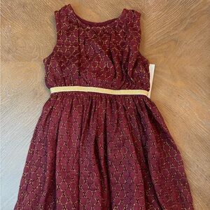 Maroon and Gold Holiday dress